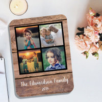 Create your own rustic wood family photo collage