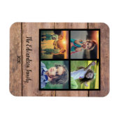 Magnet Flexible Create your own rustic wood family photo collage (Horizontal)
