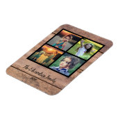Magnet Flexible Create your own rustic wood family photo collage (Côté Gauche)