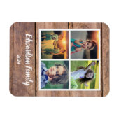 Magnet Flexible Create your own rustic wood family photo collage (Horizontal)