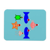 Magnet Flexible Créatures de la mer de Noël (Horizontal)