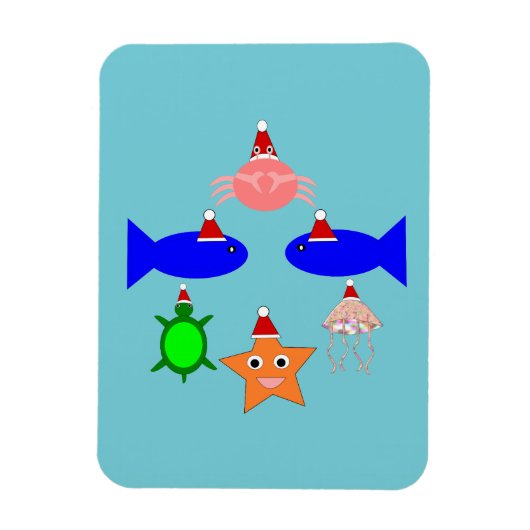 Magnet Flexible Créatures de la mer de Noël (Vertical)