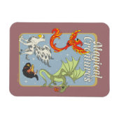 Magnet Flexible Créatures Magiques Graphisme Vintage (Horizontal)