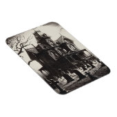 Magnet Flexible Creepy Haunted House Graveyard Drawing (Côté Droit)