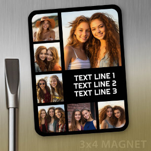 Magnet Flexible Créer un collage de photos personnalisé avec 7 pho