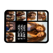 Magnet Flexible Créer un collage photo personnalisé avec 7 photos (Horizontal)