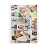 Magnet Flexible Créez vos propres angles ronds 12 Photo Collage (Vertical)