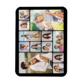 Magnet Flexible Créez vos propres angles ronds 12 Photo Collage (Vertical)