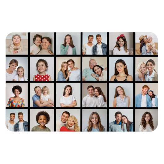 Magnet Flexible Créez votre propre 24 photo Collage couleur modifi (Horizontal)