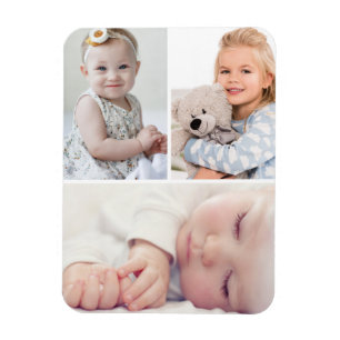 Magnet Flexible Créez votre propre aimant photo de famille 3 perso