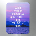 Magnet Flexible Créez votre propre devis<br><div class="desc">Créez votre propre aimant de devis personnalisé. Personnalisez cet aimant avec une typographie minimaliste moderne et un paysage au coucher du soleil.</div>