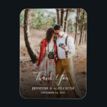Magnet Flexible Créez votre propre Mariage de Merci photo<br><div class="desc">Concevez votre propre carte magnétique Mariage Merci photo. Élégant aimant photo pour dire Merci à vos invités mariages. Vous pouvez ajouter votre propre photo,  ajouter votre propre texte et vos noms.</div>