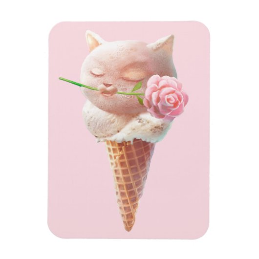 Magnet Flexible Crème de glace Kitty - Rosy & Dreamy (Vertical)