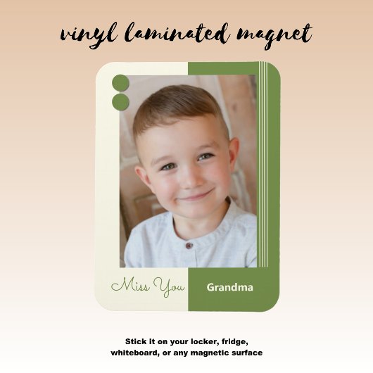 Magnet Flexible Crème et verte rater ta grand-mère photo