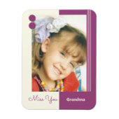 Magnet Flexible Crème et violet ratez votre grand-mère photo (Vertical)