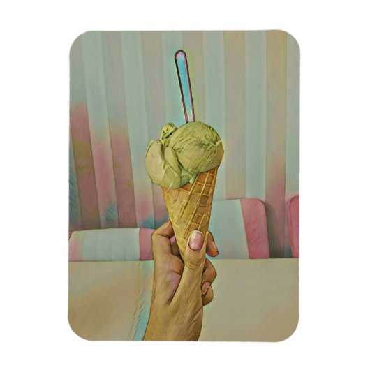 Magnet Flexible Crème glacée au chocolat (Vertical)