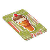 Magnet Flexible Crème glacée au chocolat vintage (Côté Droit)