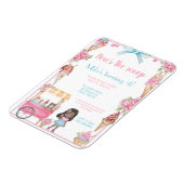 Magnet Flexible Crème glacée et florale Invitation d'anniversaire (Côté Gauche)