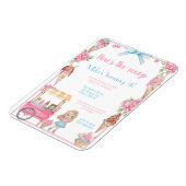 Magnet Flexible Crème glacée et florale Invitation d'anniversaire (Côté Gauche)