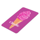 Magnet Flexible Crème glacée nom personnalisé et aimant couleur (Côté Gauche)