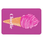 Magnet Flexible Crème glacée nom personnalisé et aimant couleur (Horizontal)
