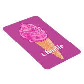 Magnet Flexible Crème glacée nom personnalisé et aimant couleur (Côté Droit)