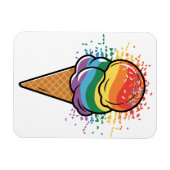 Magnet Flexible Crème glacée Rainbow LGBTQ+ Pride (Horizontal)