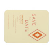 Magnet Flexible Crème rétro et orange brûlé Géométrique moderne (Horizontal)