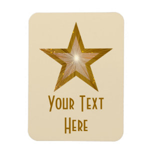 Magnet Flexible Crème verticale magnétique flexible "Gold" Star 'T