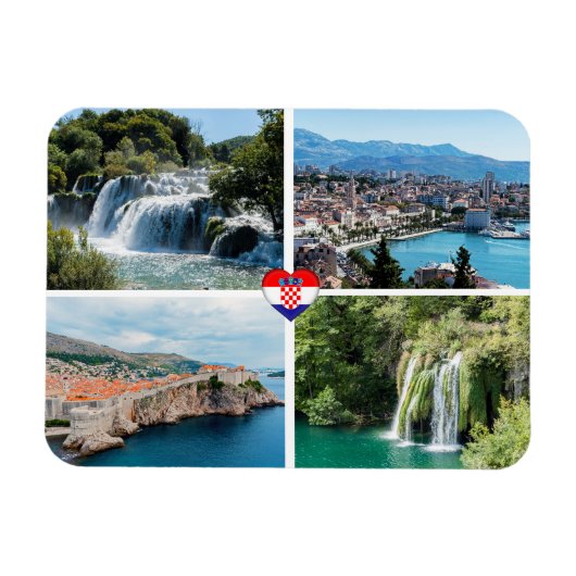 Magnet Flexible Croatie Beaux monuments Pittoresques - Europe (Horizontal)