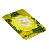 Magnet Flexible Crochet vert rose jaune vif Feuilles Imprimer sur (Côté Droit)