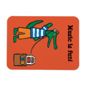 Magnet Flexible Crocodile cool écoute de la musique (Horizontal)