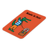 Magnet Flexible Crocodile cool écoute de la musique (Côté Gauche)