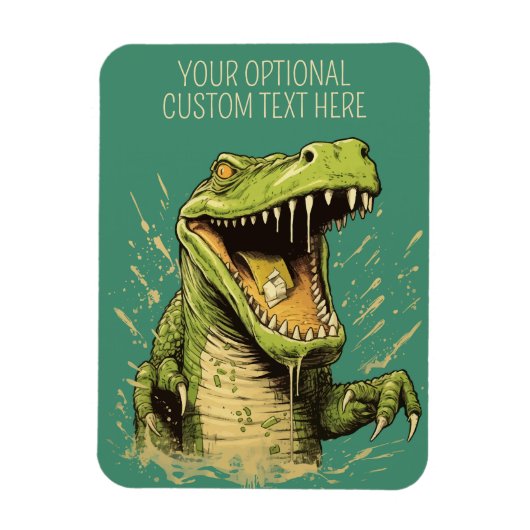 Magnet Flexible Crocodile de texte personnalisé (Vertical)