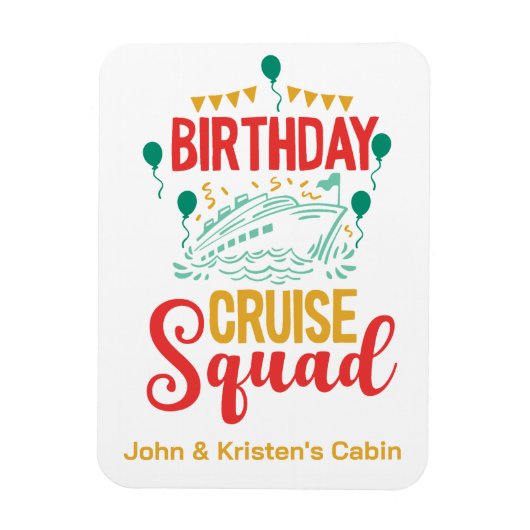 Magnet Flexible Croisière d'anniversaire Funny Group Équipe person (Vertical)