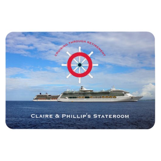 Magnet Flexible Croisière de retraite personnalisée avec marqueur (Horizontal)