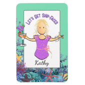 Magnet Flexible Croisière de vacances tropicales de dessin animé f (Vertical)