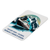 Magnet Flexible Croisière Navire Océan Alaska mountain (Côté Gauche)