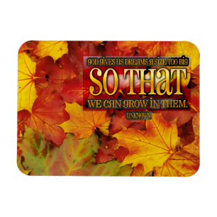 Magnet Flexible "Croissance dans les rêves" Citation Inspirationne