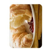 Magnet Flexible Croissant avec confiture dans l'assiette (Vertical)