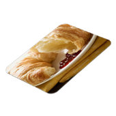 Magnet Flexible Croissant avec confiture dans l'assiette (Côté Gauche)