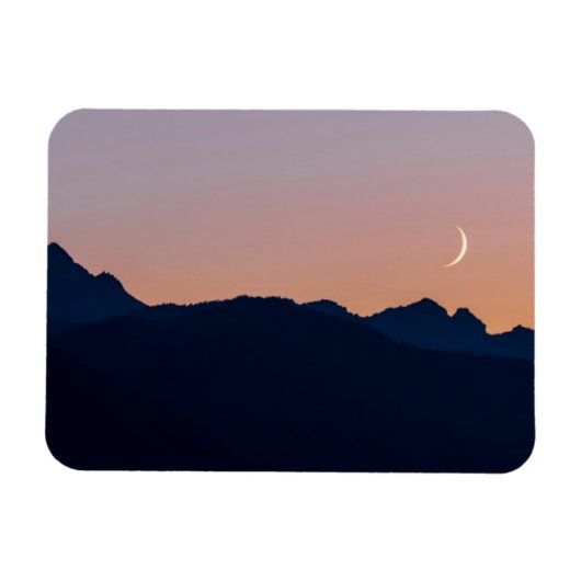 Magnet Flexible Croissant de Lune & Vénus | Seabeck, Washington (Horizontal)