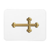 Magnet Flexible Croix "3-D" en or 2 (Horizontal)