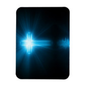 Magnet Flexible Croix chrétienne en lumière bleue (Vertical)