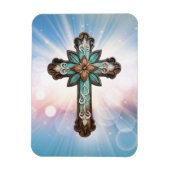 Magnet Flexible Croix chrétienne ornée (Vertical)