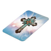 Magnet Flexible Croix chrétienne ornée (Côté Gauche)