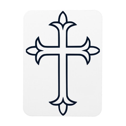 Magnet Flexible Croix chrétienne typique (Vertical)
