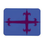 Magnet Flexible Croix chrétienne violette (Horizontal)
