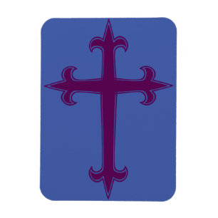 Magnet Flexible Croix chrétienne violette