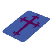 Magnet Flexible Croix chrétienne violette (Côté Gauche)